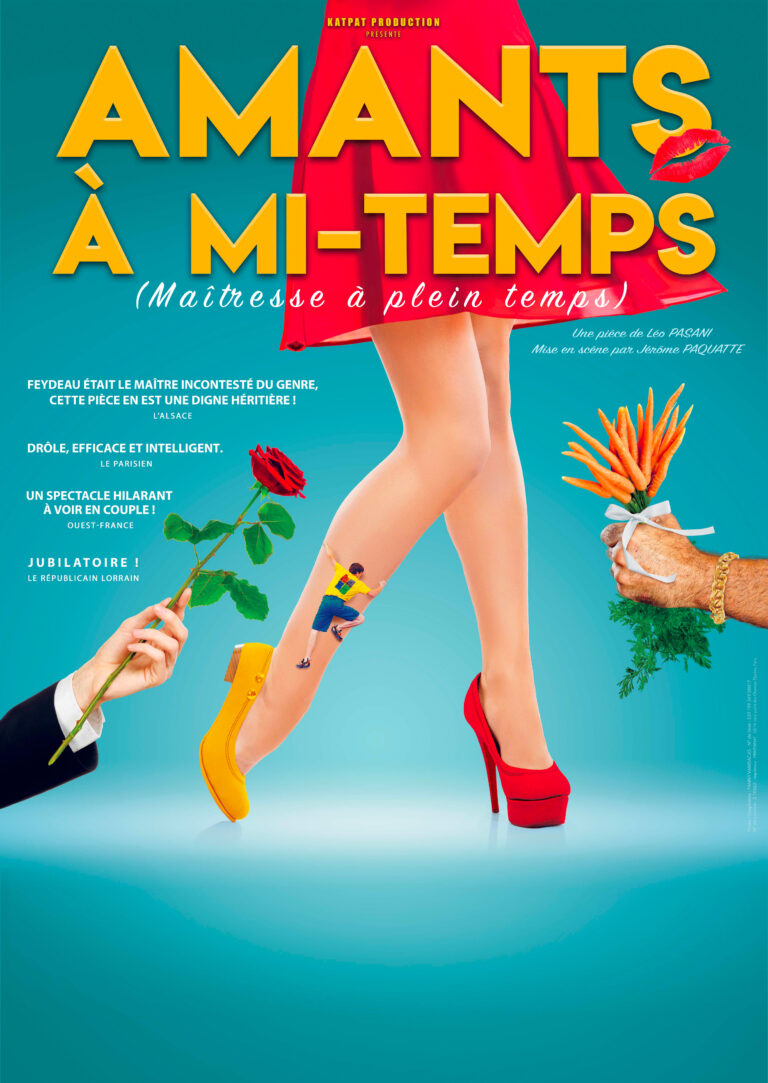 Affiche du spectacle Amants à mi-temps — Grand Est Spectacles