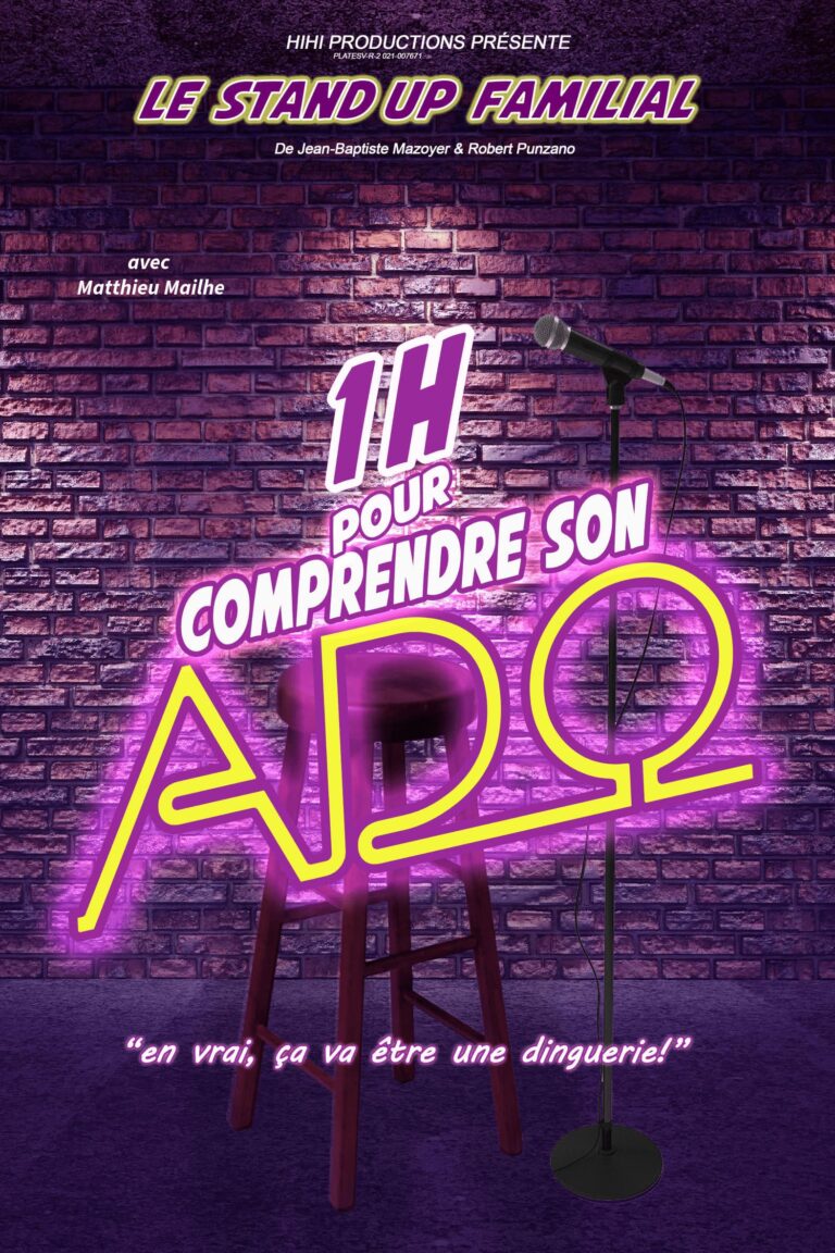 Affiche du spectacle 1 heure pour comprendre son ado — Grand Est Spectacles