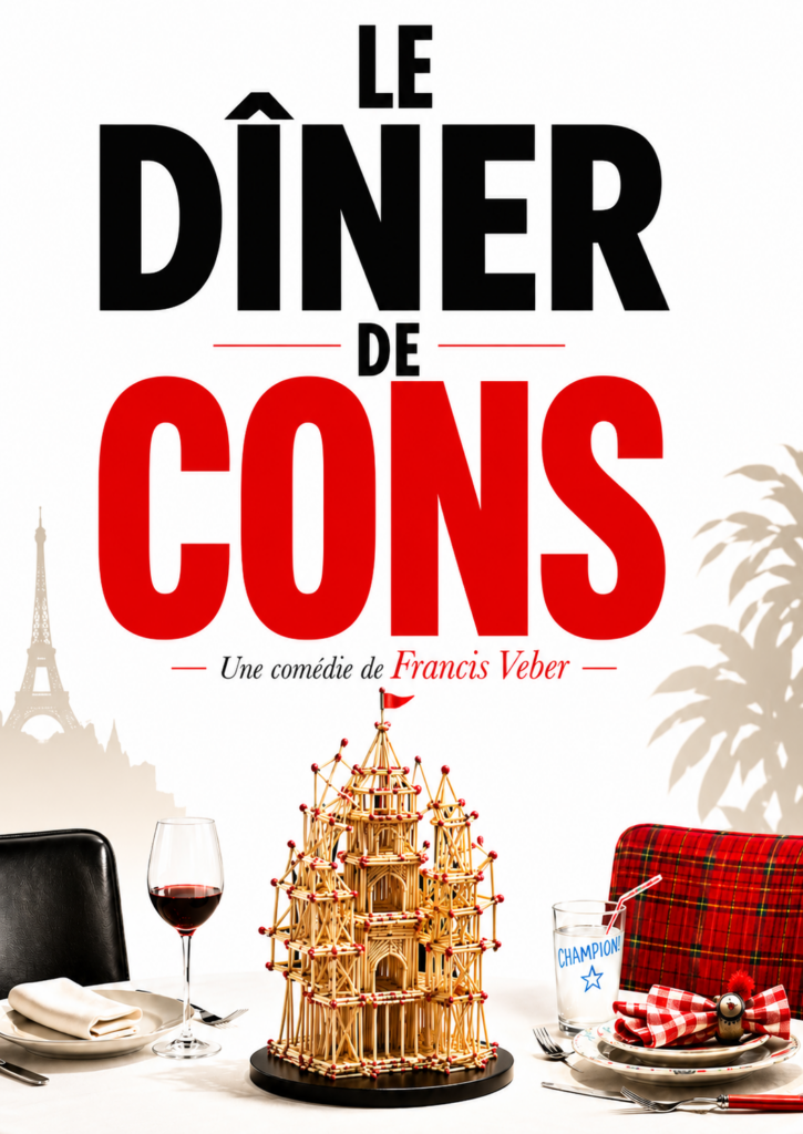 Affiche du spectacle Le dîner de cons — Grand Est Spectacles
